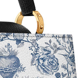 Catholight Sacred Elegance Blau-Weiße Hingabe Ledertasche