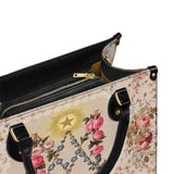 Katholische Rosen des Rosenkranzes Ledertasche