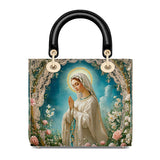Katholische Lady of Lourdes Damen-Ledertasche