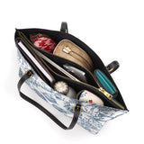 Catholight Sacred Elegance: Blaue und weiße Tragetasche aus Leder der Devotion