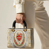 Catholight „Unbeflecktes Herz Mariens“ Elegante Damen-Ledertasche