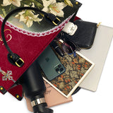 Katholische Lilien des Glaubens Ledertasche