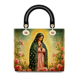 Catholight Roses of Guadalupe Damen-Ledertasche