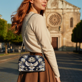 Catholight The Holy Spirit and Lily Devotional Leather Crossbody Bag