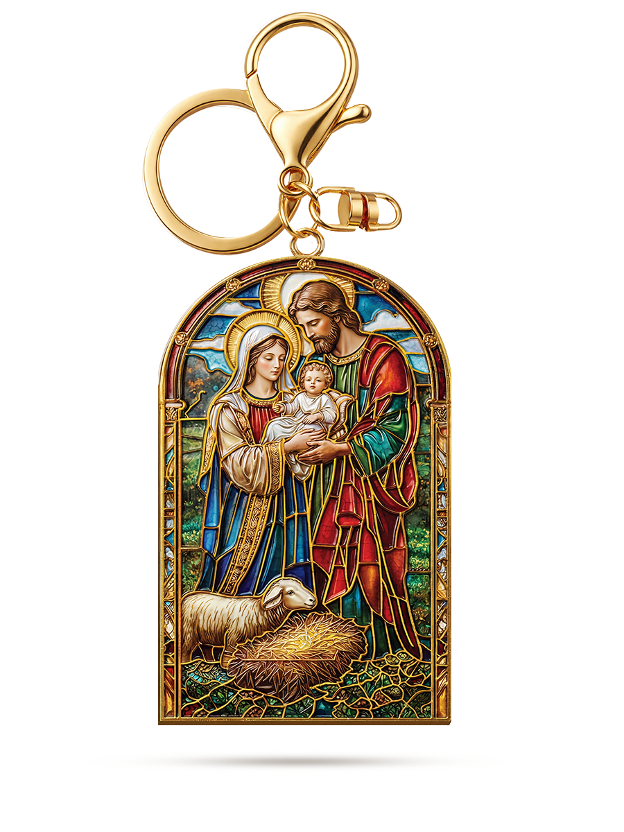 Catholight Holy Family Blessing Keychain