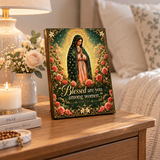 Catholight Halo Of Roses Devotional Wooden Art Quote