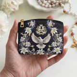 Catholight The Holy Spirit and Lily Leather Rosary Pouch