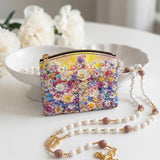 Catholight Floral Resurrection Leather Rosary Pouch