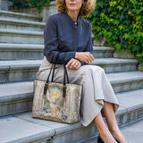 Catholight  Sanctuary of the Holy Spirit  Leather Tote Bag