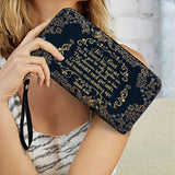 Catholight Geldbörse aus Leder mit dem Motto „Ewiges Leben“