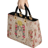 Katholische Rosen des Rosenkranzes Damen-Ledertasche