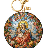 Catholight Halo Of Roses Keychain