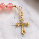 Catholight Marian Grace Rose Quartz Rosary