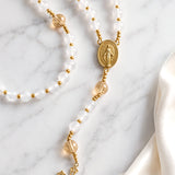 Catholight Immaculate Grace White Quartz Rosary