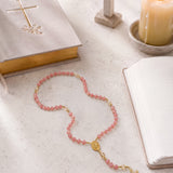 Catholight Marian Grace Rose Quartz Rosary