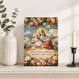 Catholight Halo Of Roses Devotional Wooden Art Quote