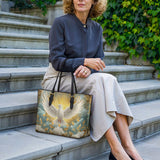 Catholight  Grace of the Holy Spirit  Leather Tote Bag