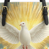 Catholight  Grace of the Holy Spirit  Leather Tote Bag